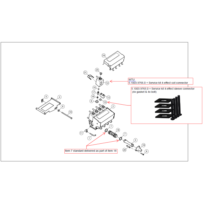 Service kit for vakuumventiler A3 + A3N