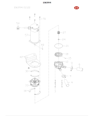 Mælkepumpe motor 24VDC 3000rmp IP65 1,8m