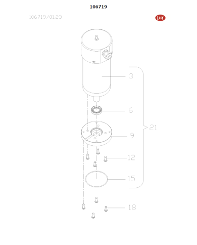 Omrøremotor 24V DC 1500U/min 400W komplet m. adapter