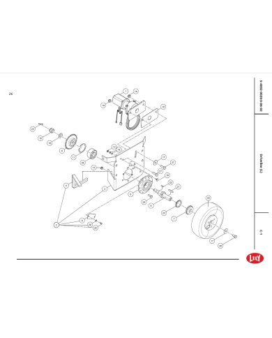 Motor inkl 1/2" tandhjul og kæde - Type 2