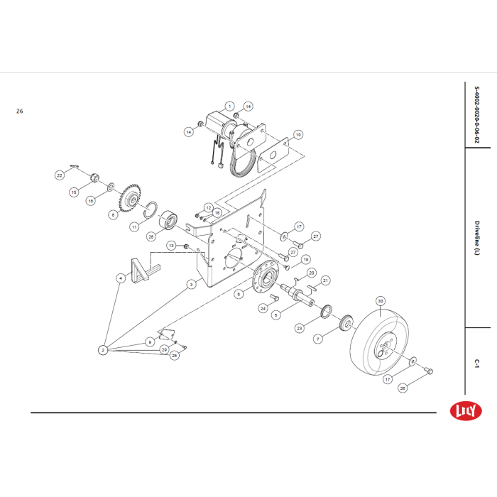 Motor inkl 1/2" tandhjul og kæde - Type 2