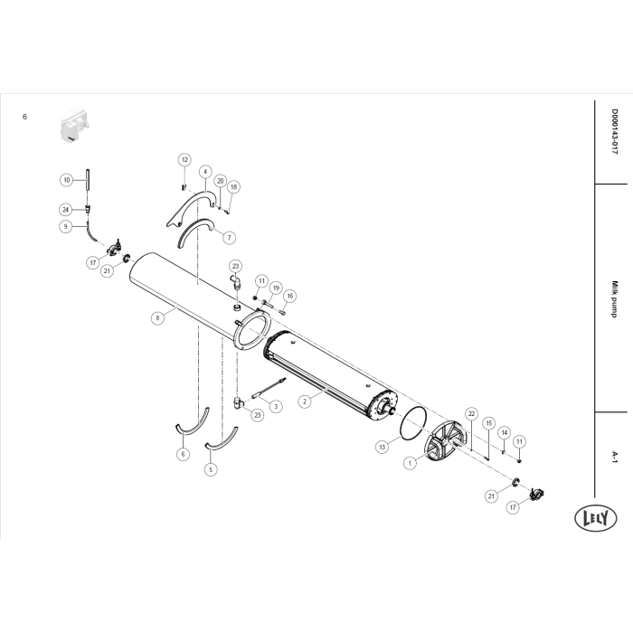 Mælkepumpeindsats komplet
