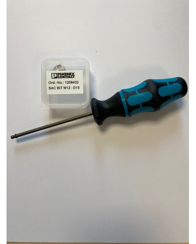 Skruetrækker Torx m. Bit For SAC M12 Kabel Ø15