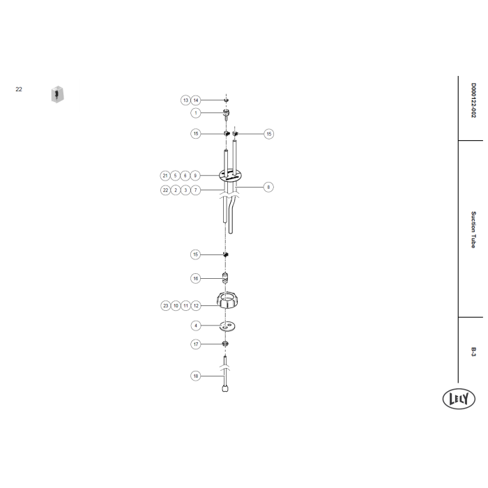 Slangestuds 3/8"xØ9 RF Indv/Udv